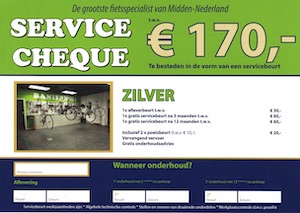 Banierhuis service cheque zilver